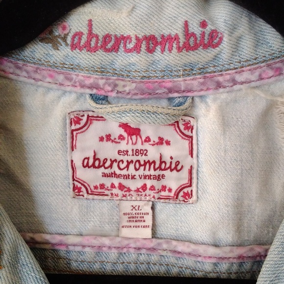 Y2K Vintage Abercrombie Distressed Denim Jacket - Picture 4 of 6